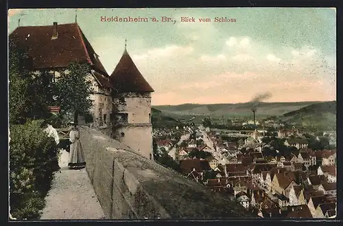 AK Heidenheim a. Br., Blick vom Schloss