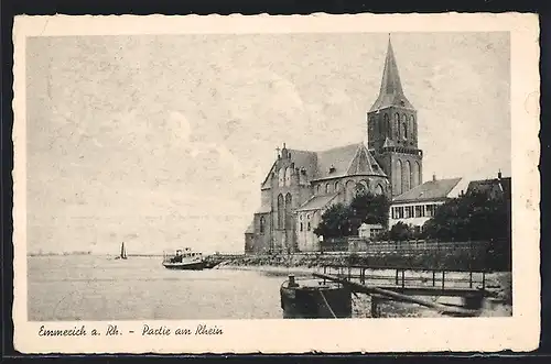 AK Emmerich a. Rh., Partie am Rhein