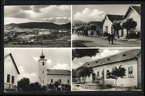 AK Szokolya, Ortsansichten mit Kirche