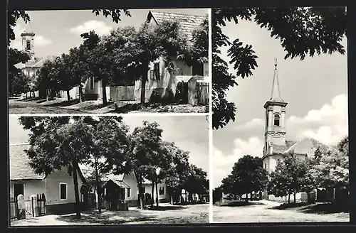 AK Telki, Ortsansichten mit Kirche