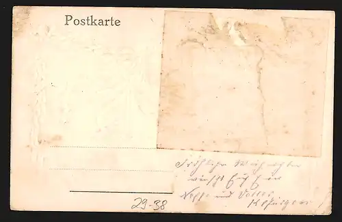 Foto-Collage-AK Soldat in Uniform, Fahnen Dreibund