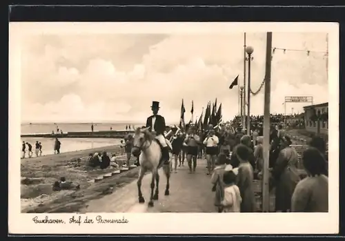 AK Cuxhaven, Festzug auf der Promenade
