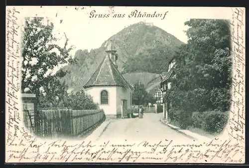 AK Rhöndorf, Strasse an der kleinen Kapelle