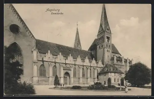 AK Augsburg, an der Domkirche