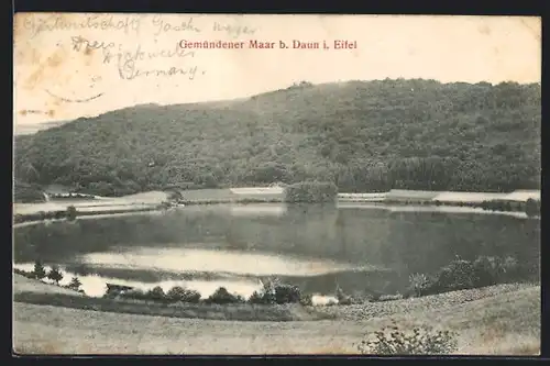 AK Daun i. Eifel, Blick auf die Gemündener Maar