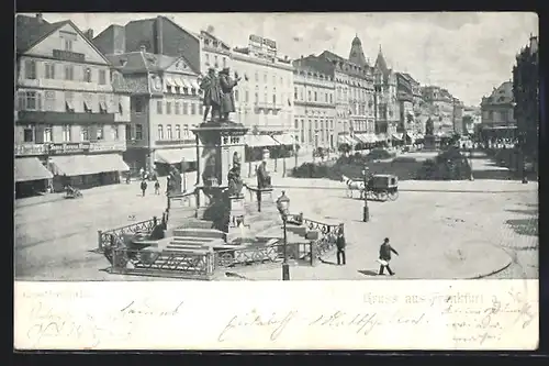 AK Frankfurt /Main, Blick auf Goetheplatz