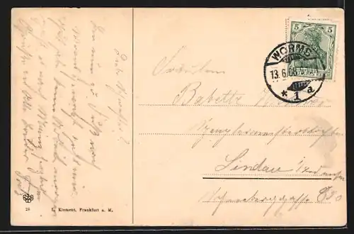 AK Worms am Rhein, Generalansicht der Stadt