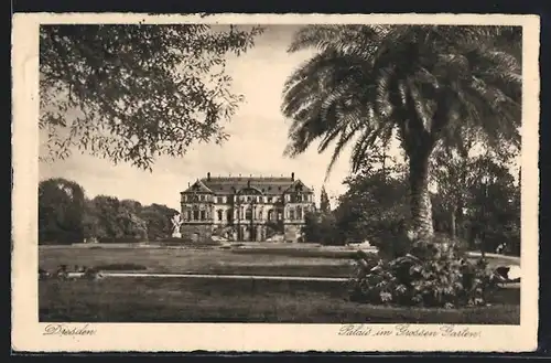 AK Dresden, Palais im Grossen Garten