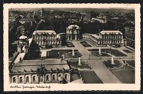 AK Dresden, Zwinger, Totalansicht