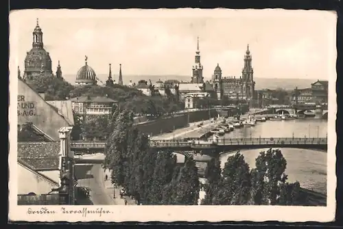 AK Dresden, Brücke am Terrassenufer