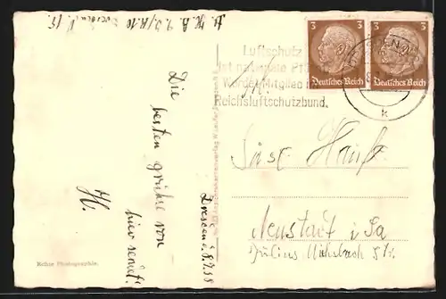 AK Dresden, Brücke am Terrassenufer