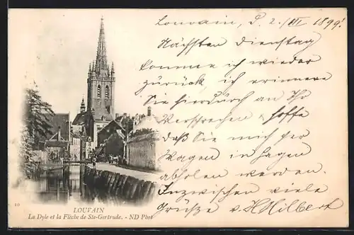 AK Louvain, La Dyle et la Fleche de Ste-Gertrude