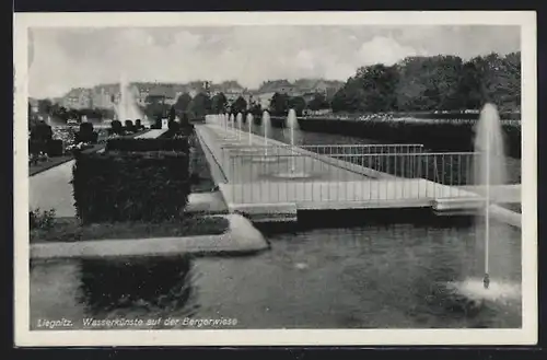 AK Liegnitz, Wasserkünste auf der Bergwiese