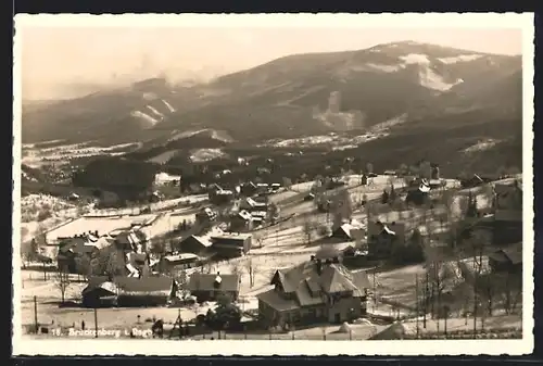 AK Brückenberg i. Rsgb. Generalansicht im Schnee