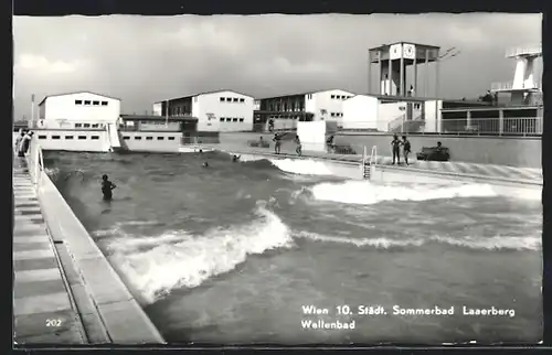 AK Wien, Wellenbad im Städtischen Sommerbad Laaerberg