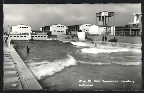 AK Wien, Wellenbad im Städtischen Sommerbad Laaerberg