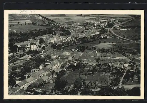 AK Brüel i. Meckl., Fliegeraufnahme der gesamten Stadt