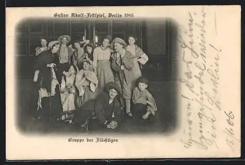 AK Berlin, Gustav-Adolf-Festspiel, Gruppe der Flüchtigen