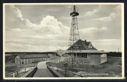 AK St. Peter, Hotel Goldener Schlüssel, Kinderhaus mit Liegehalle