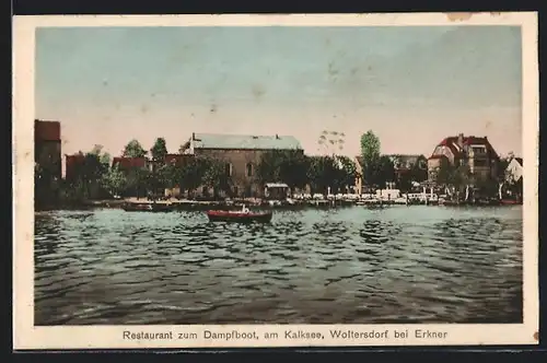 AK Woltersdorf, Restaurant zum Dampfboot, am Kalksee