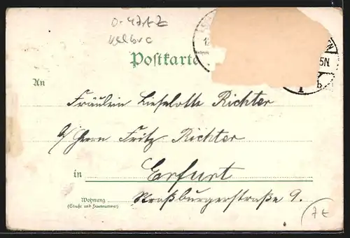 Lithographie Kyffhäuser, Rotenburg, Kelbra, Sage Friedrich Barbarossa`s