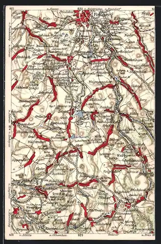AK Freiberg, geografische Karte Freiberg und Umgebung