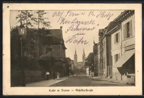 AK Lahr, Blick in die Schillerstrasse