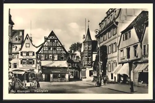 AK Bad Kissingen, Blick zum Marktplatz