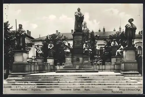 AK Worms / Rhein, Lutherdenkmal