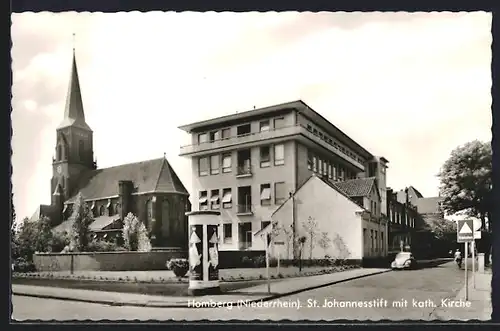AK Homberg / Niederrhein, St. Johannesstift mit katholischer Kirche