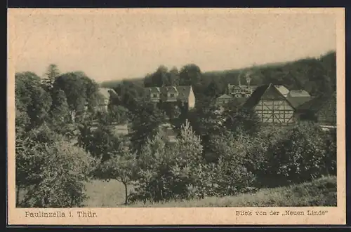 AK Paulinzella i. Thür., Blick von der Neuen Linde