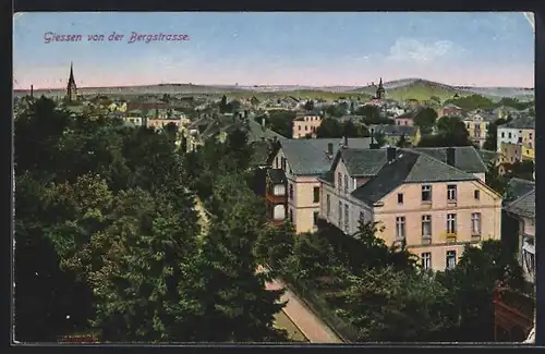 AK Giessen, Blick von der Bergstrasse