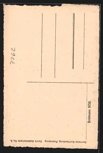 AK Bodman, Ortspartie im Jahre 1830