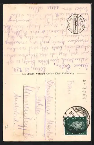 AK Collm bei Oschatz, Blick auf den Collmberg