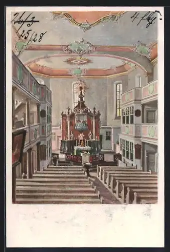 AK Lauterbach, Inneres der Ev. Kirche