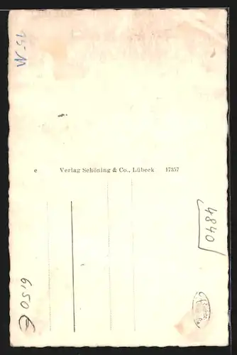 AK Wiedenbrück i. W., Partie am Ratskeller, Teilansicht