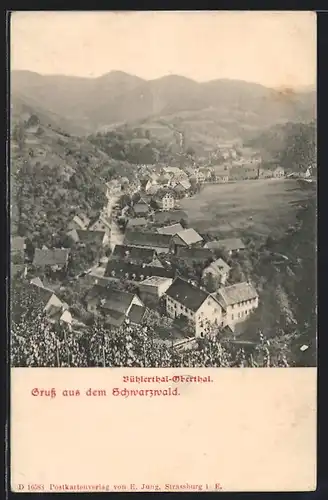 AK Bühlertal-Obertal / Schwarzwald, Ortsansicht aus der Vogelschau