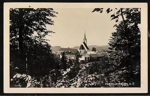 AK Pabneukirchen, Ortsansicht mit Kirche