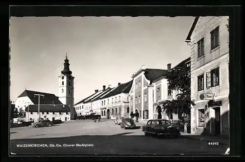 AK Waizenkirchen, Kirche auf dem Oberen Marktplatz