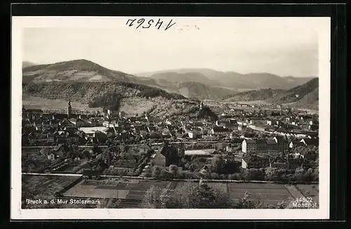 Foto-AK Bruck a. d. Mur, Gesamtansicht