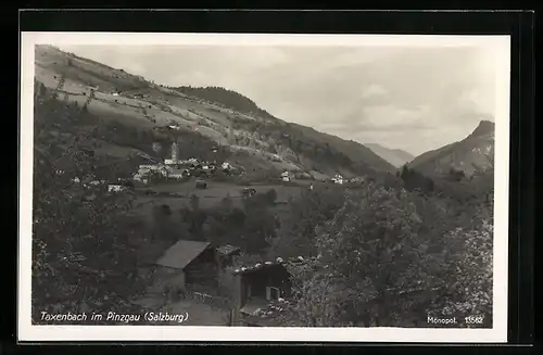 AK Taxenbach im Pinzgau, Blick zur kirche im Ort