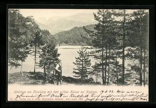 AK Kufstein, Hechtsee am Thierberg mit dem wilden Kaiser