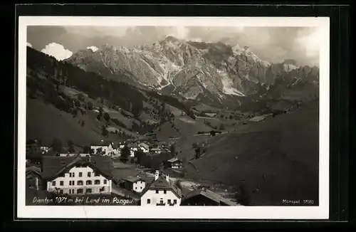 AK Dienten bei lend im Pongau, Talblick mit Ortschaft