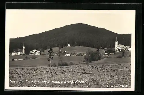 AK Gosau im Salzkammergut, Katholische und Evangelische Kirche