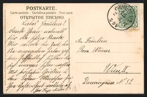 AK blaue Kornblumen in Holzkorb und davor liegend