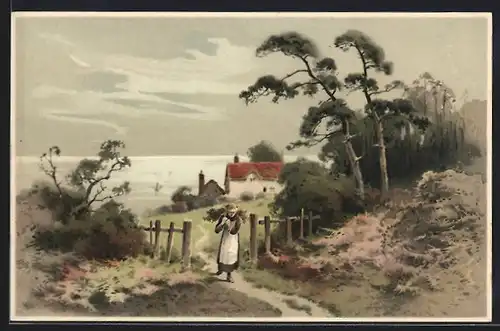 Künstler-AK Meissner & Buch (M&B) Nr. 1489: Idylle am Feierabend