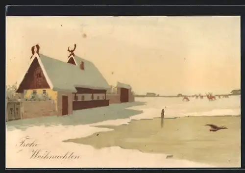 Künstler-AK Meissner & Buch (M&B) Serie 1741 Im Winterkleid: Forsthaus im Schnee