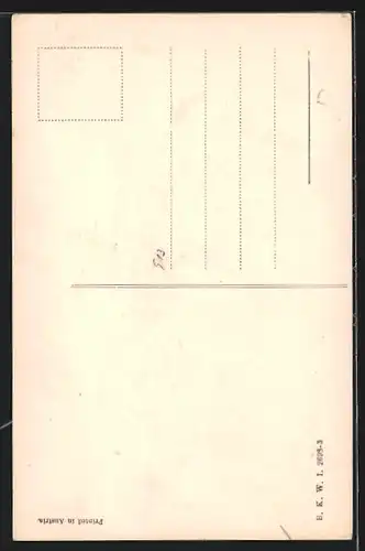 Künstler-AK Brüder Kohn (B.K.W.I) Nr. 2698-3: Lächelnde Dame vor Winterlandschaft