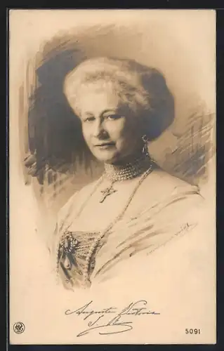 Künstler-AK Portrait Kaiserin Auguste Victoria Königin von Preussen