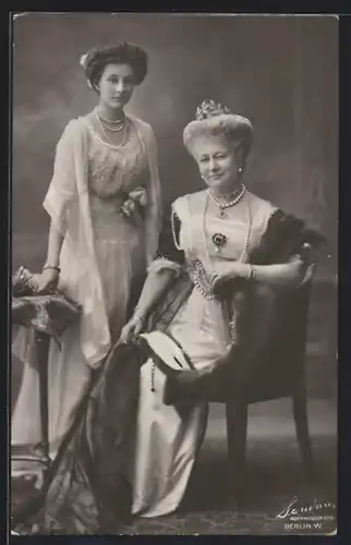 AK Kaiserin Auguste Victoria und ihre Tochter Prinzessin Victoria Louise